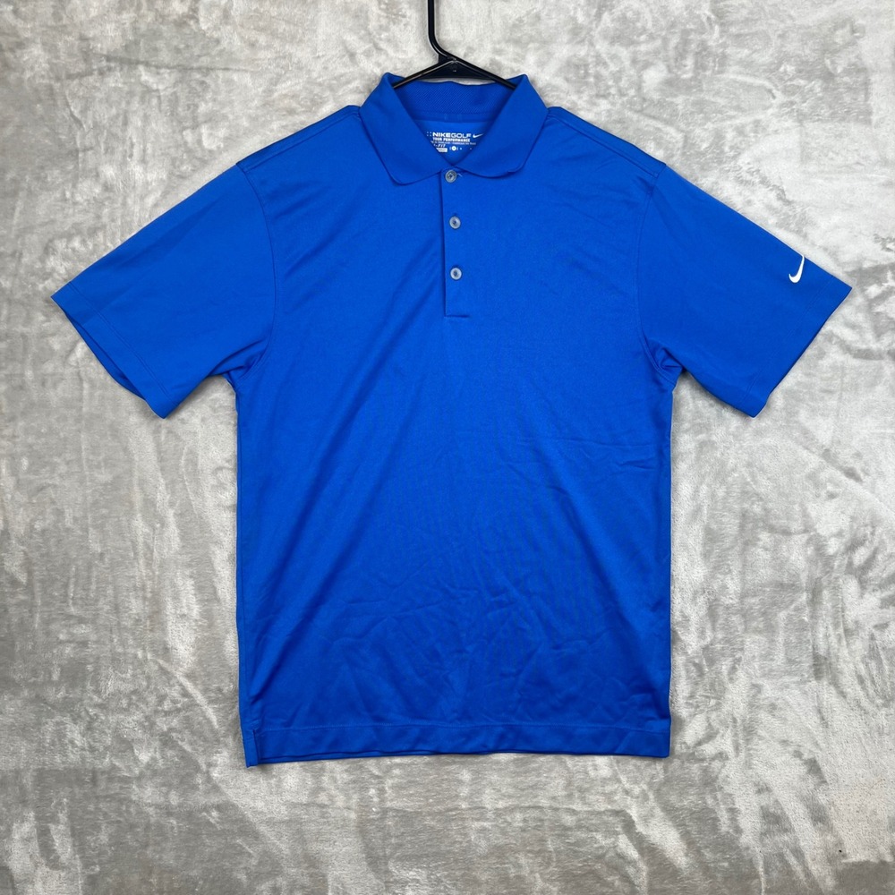 Nike Golf‎ Men's Blue Dri-FIT Tour Performance Polo Shirt Size S